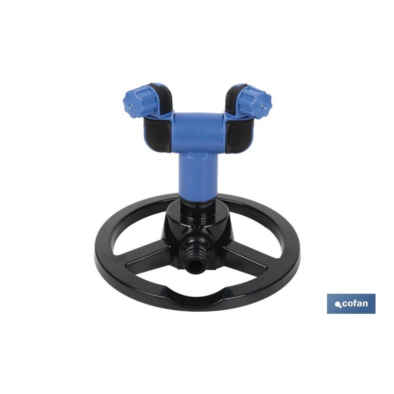 Nebulizador de jardín de 2 brazos con boquillas ajustables | Refresca e hidrata tus espacios exteriores