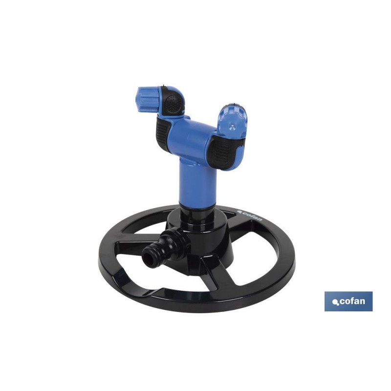 Nebulizador de jardín de 2 brazos con boquillas ajustables | Refresca e hidrata tus espacios exteriores