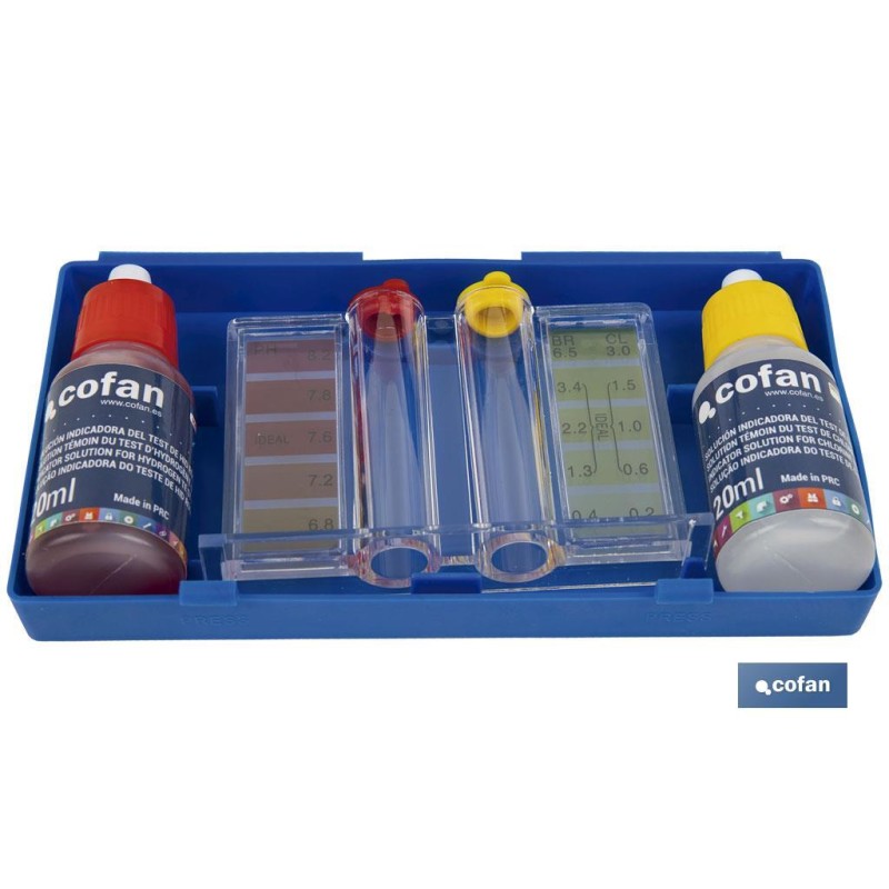 Kit con test de cloro y pH para piscinas | Medidor y analizador de agua