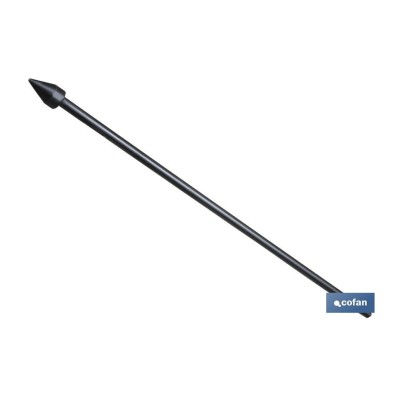 Plantador redondo de acero endurecido | Con mango metálico | Ideal para jardinería y agricultura | Medidas: 5 x 128 cm