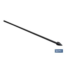 Plantador redondo de acero endurecido | Con mango metálico | Ideal para jardinería y agricultura | Medidas: 5 x 128 cm