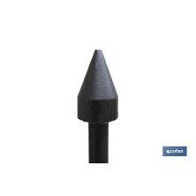 Plantador redondo de acero endurecido | Con mango metálico | Ideal para jardinería y agricultura | Medidas: 5 x 128 cm