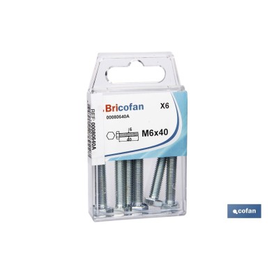 Tornillo DIN-933 M-6X40 Z