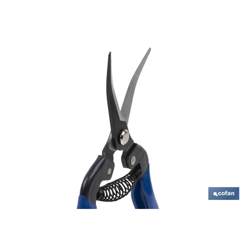 Tijeras de recolección con punta curva y longitud total de 185 mm | Especiales para jardinería