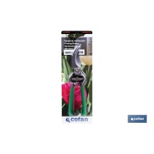 Tijeras de podar y recolección a una mano | Con mangos forjados y bañados en vinilo antideslizante | Corte clásico