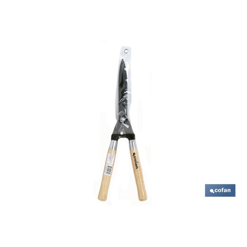 Cizalla corta setos profesional | Mango ergonómico de madera | Para jardinería y arbusto