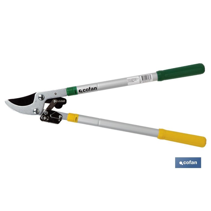 Tijeras de poda telescópicas 64 cm | Capacidad de corte de hasta 45 mm de diámetro | Acero revestido, carbono y PTFE