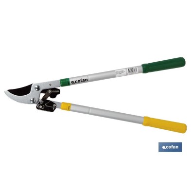 Tijeras de poda telescópicas 64 cm | Capacidad de corte de hasta 45 mm de diámetro | Acero revestido, carbono y PTFE