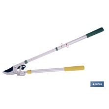 Tijeras de poda telescópicas 64 cm | Capacidad de corte de hasta 45 mm de diámetro | Acero revestido, carbono y PTFE