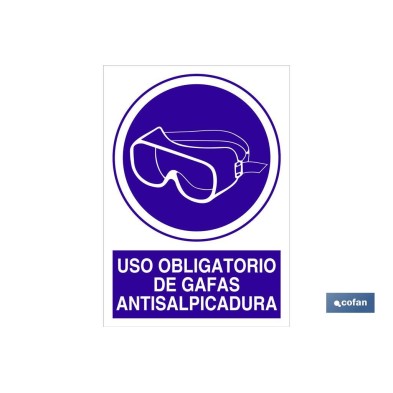 Uso obligatorio de gafas antisalpicadura