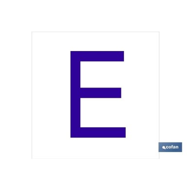 E Letra en glasspack