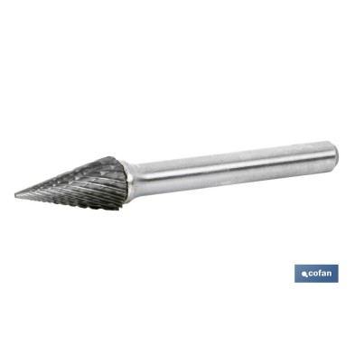 Fresas Rotativas Metal Duro Dentado Cruzado Punta Cónica