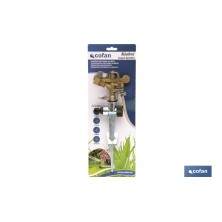 Aspersor sectorial 360º con piqueta | De metal | Para jardín y agricultura | Superficies grandes