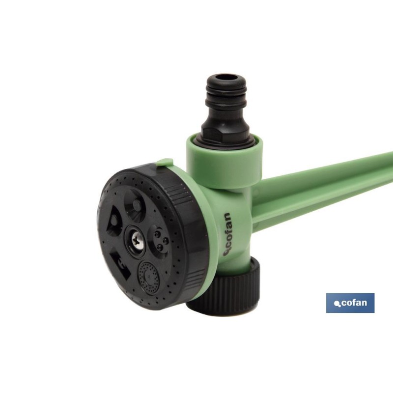 Aspersor de riego | 5 posiciones de riego | Material de polipropileno | Apto para jardín