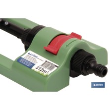 Aspersor de riego oscilante de 16 chorros | Material de polipropileno | Apto para jardín | Flexibilidad anti roturas