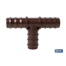Conector en forma de T para riego por goteo | 16 mm de diámetro | Para sistemas de riego