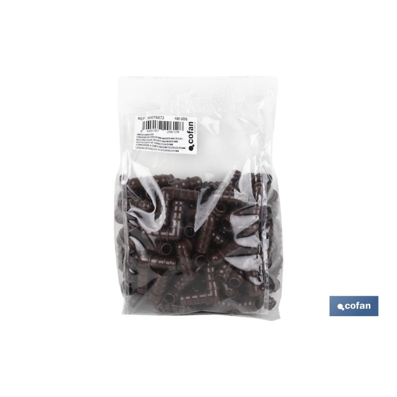 Conexión en Codo para riego por goteo | Uso recomendado para Jardinería y Agricultura