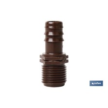 Conector de enlace mixto para riego por goteo o aspersión de rosca 3/4'' | Imprescindible para instalación de riego por goteo