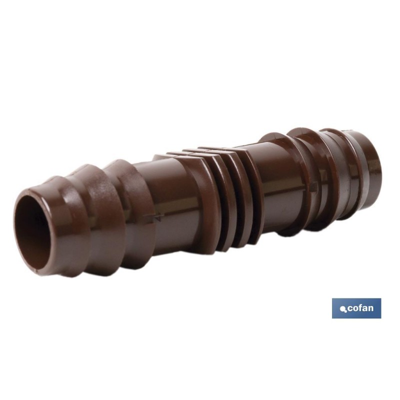 Empalme recto para riego por goteo | Uso recomendado para Jardinería y Agricultura