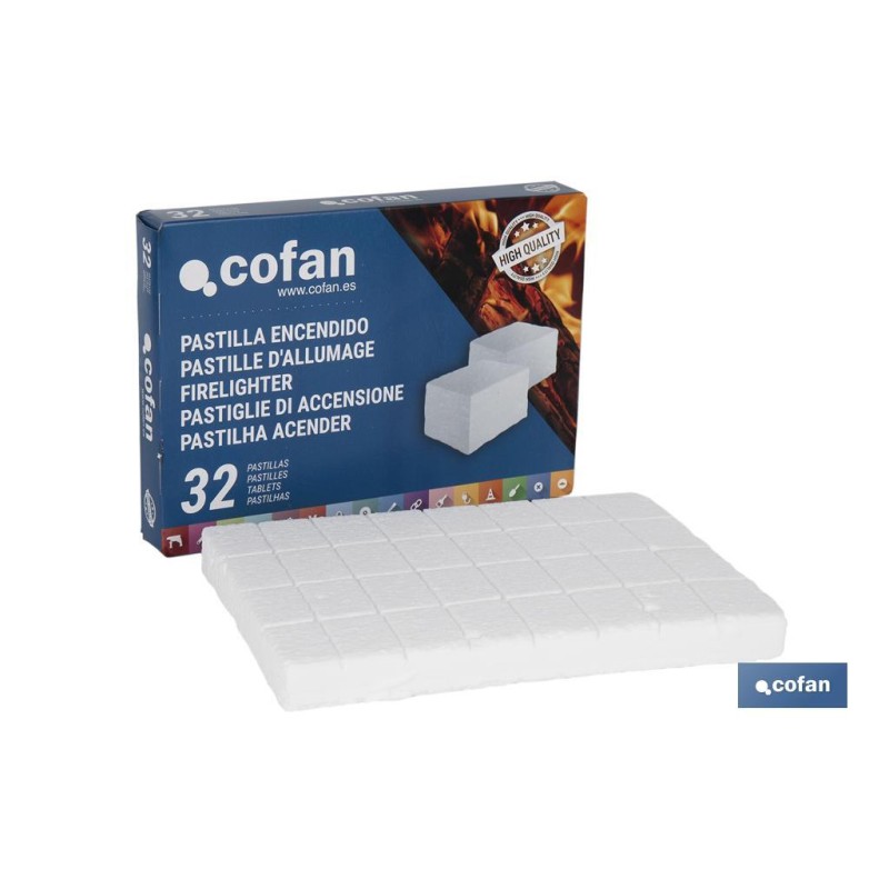 Pastillas de encendido para Barbacoa | Envase de 32 unidades | Rápido y Limpio