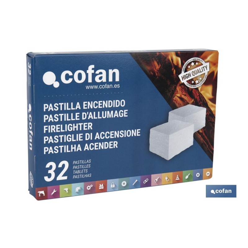 Pastillas de encendido para Barbacoa | Envase de 32 unidades | Rápido y Limpio