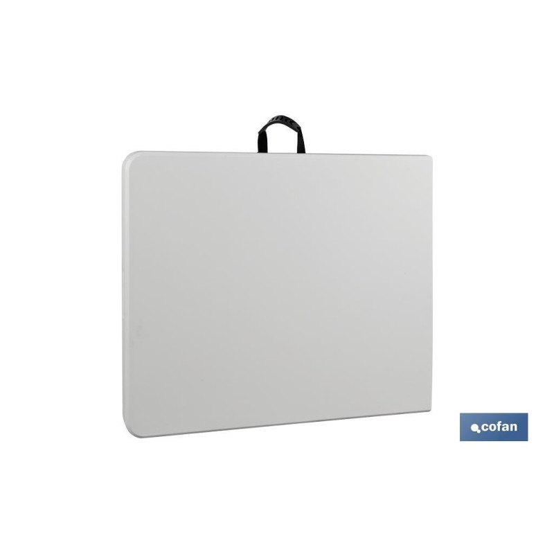 Mesa Plegable Rectangular con bloqueo de seguridad | Color: Blanco | Dos medidas a elegir