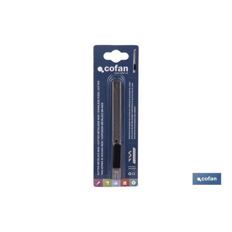Cúter de acero inoxidable | Cuerpo compacto y ligero | Ideal para manualidades