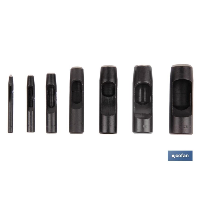 Sacabocados de golpe cilíndrico | Recomendable para materiales ligeros | Medidas del agujero: 25 mm