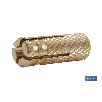 Taco de latón de expansión roscado interior | Medidas desde 4 mm hasta 12 mm | Fabricado en latón de alta calidad