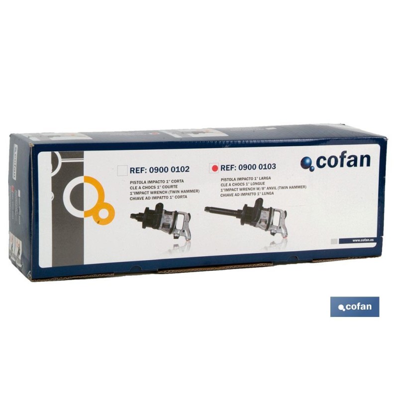 Pistola Impacto 1 larga | Llave de Impacto Neumática 1 larga | Pistola atornillador Neumática 1 larga