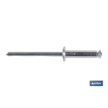 Remaches Aluminio Flor Cabeza Alomada