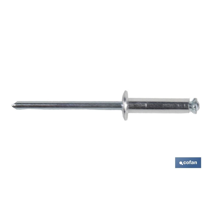 Remaches Aluminio Flor Cabeza Alomada