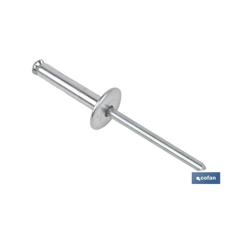 Remaches Aluminio Flor Cabeza Ancha