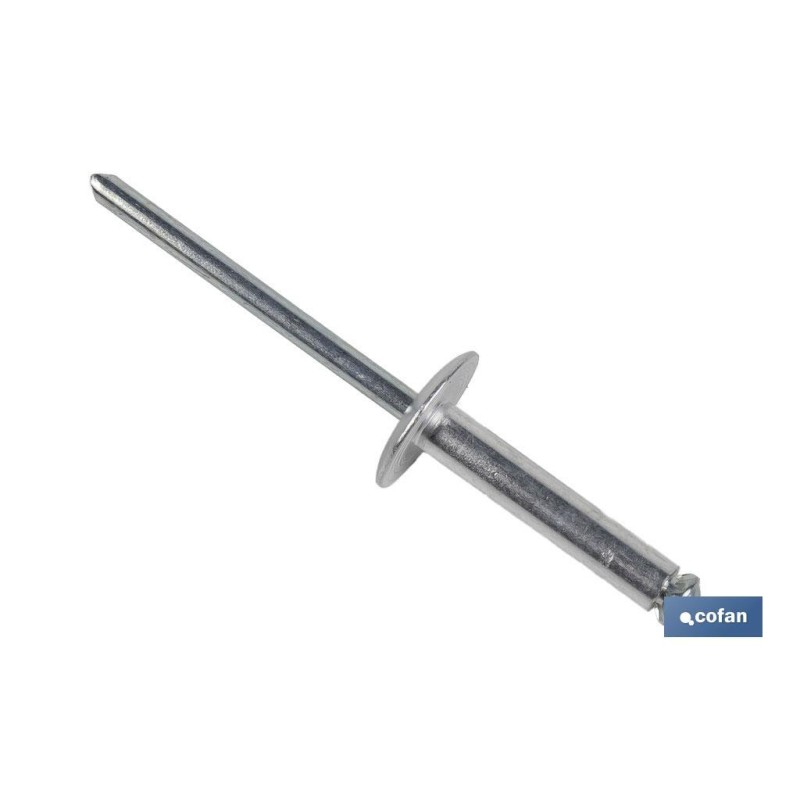 Remaches Aluminio Flor Cabeza Ancha