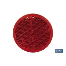 Catadióptricos redondos con adhesivo para fijar en vehículos | 3 Colores: rojo, ámbar y blanco | Diámetro: 55 mm