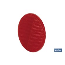 Catadióptricos redondos con adhesivo para fijar en vehículos | 3 Colores: rojo, ámbar y blanco | Diámetro: 55 mm