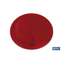 Catadióptricos redondos con adhesivo para fijar en vehículos | 3 Colores: rojo, ámbar y blanco | Diámetro: 55 mm