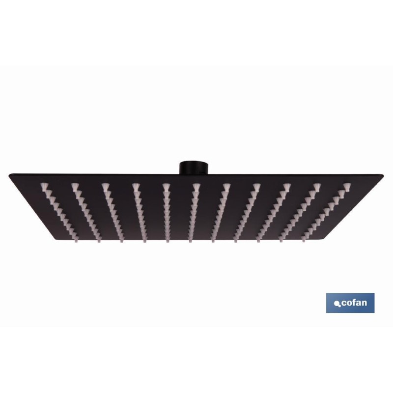 Cabezal de ducha cuadrado orientable | Diseño extrafino | Tecnología antical | Medidas: 24,5 x 24,5 cm | Disponible en acabado n