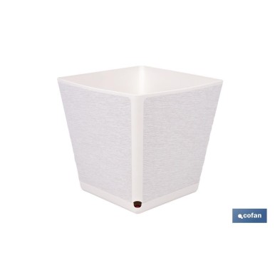 Maceteros decorativos para interior | Macetas cuadradas con plato integrado | Con señalizador de riego | Disponibles en diferent