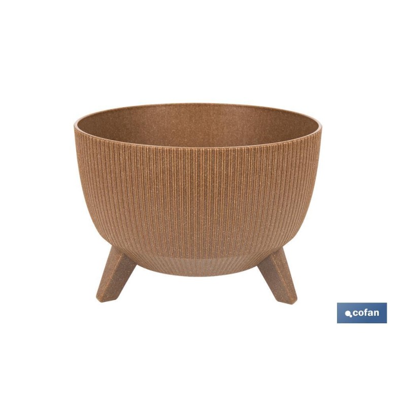 Macetas decorativas con patas desmontables | Macetas redondas con rayas | Resistentes a UV | Disponibles en varios colores y dif