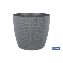 Maceteros decorativos con diseño trenzado | Resistentes a los UV | Material: polipropileno | Disponibles en diferentes medidas y