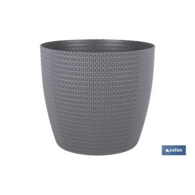 Maceteros decorativos con diseño trenzado | Resistentes a los UV | Material: polipropileno | Disponibles en diferentes medidas y