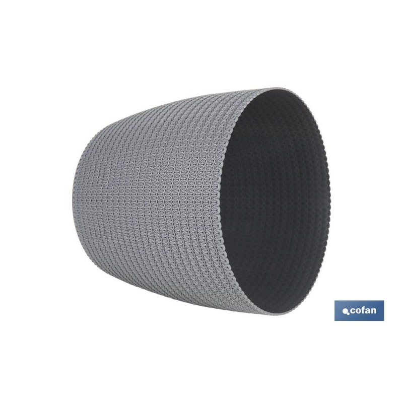 Maceteros decorativos con diseño trenzado | Resistentes a los UV | Material: polipropileno | Disponibles en diferentes medidas y