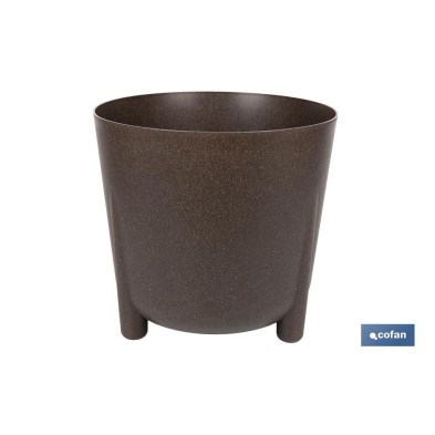 Macetas decorativas con patas | Tapón de drenaje incorporado | Disponibles en color café y crema | Diferentes medidas y capacida