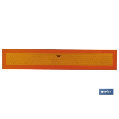 Placa V6 para vehículos largos | Material: aluminio | Recubrimiento con vinilo réflex N2 | Señalización homologada | Fácil de in