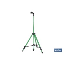 Ducha de jardín con trípode | Altura regulable | 2 funciones: ducha y nebulización | Conector universal incluido | Altura máxima