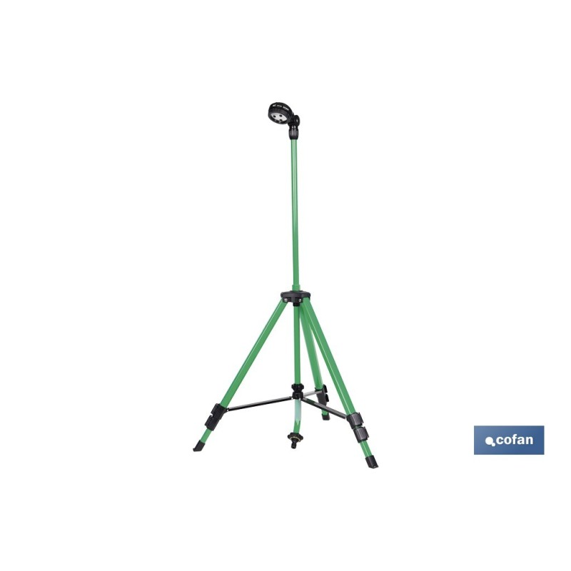 Ducha de jardín con trípode | Altura regulable | 2 funciones: ducha y nebulización | Conector universal incluido | Altura máxima