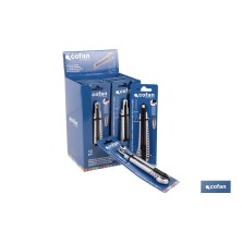 Expositor de cúteres de aluminio | Incluye 12 cúteres profesionales | Disponible en diferentes medidas