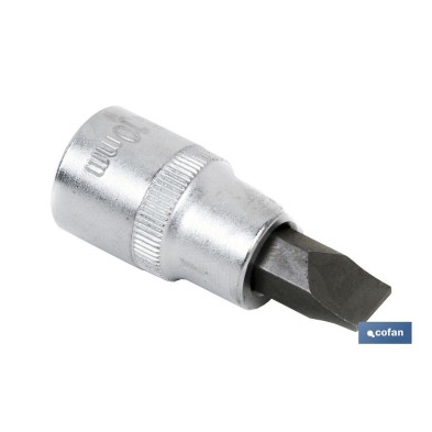 Llave de vaso de 1/4 | Fabricada en acero al cromo vanadio de alta calidad | Con punta Plana SL 7