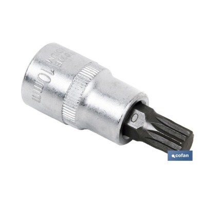 Llave de vaso de 1/2'' | Fabricada en acero al cromo vanadio de alta calidad | Con punta corta XZN 10